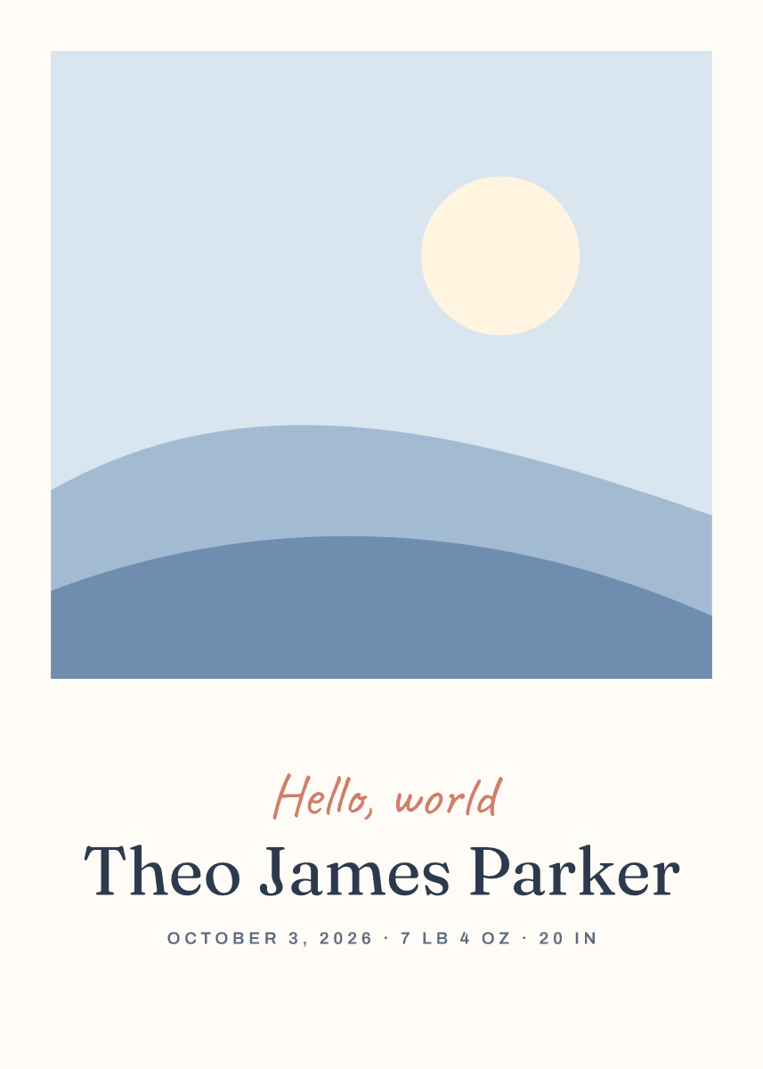 Front of the announcement template