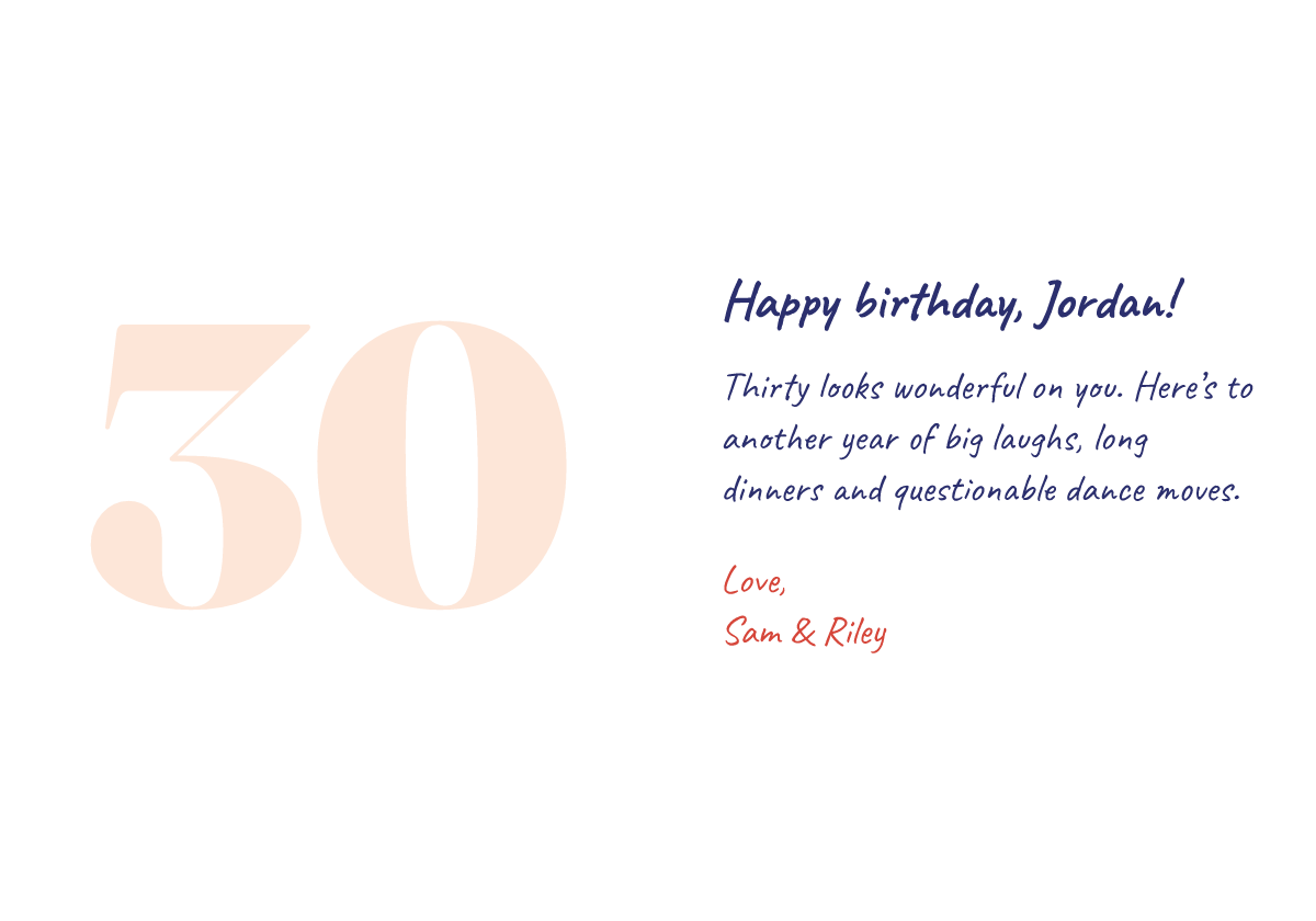 Inside of the birthday card template